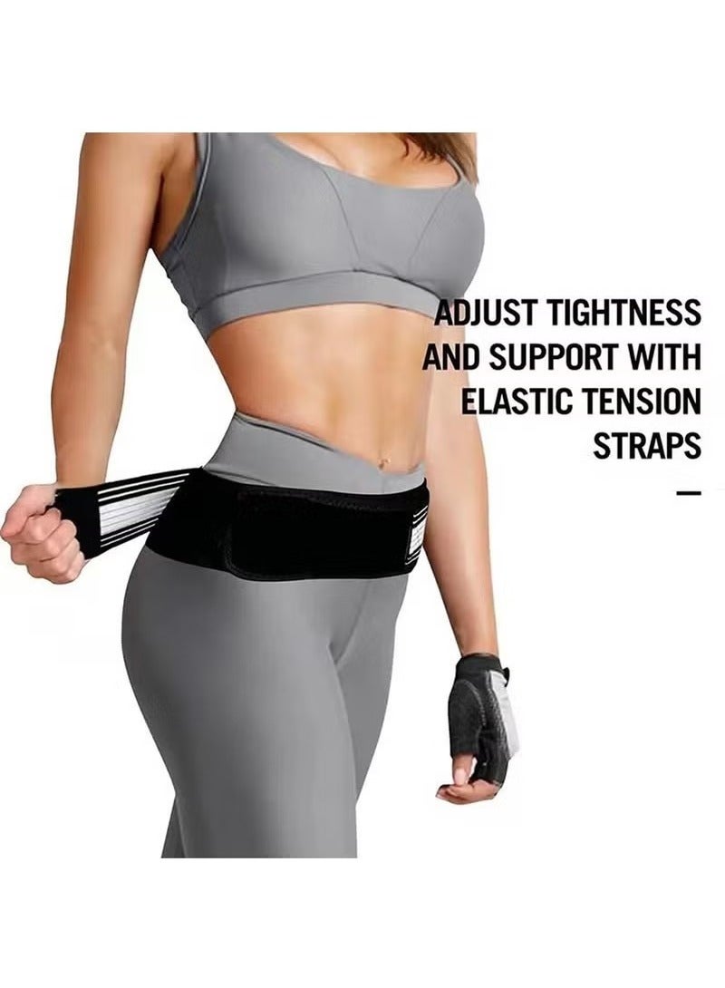 Generic Professional Comfortable Workout Weight Lifting Waist Belt, Squat & Deadlift Protect Waist Weightlifting Belt,Back Support Bodybuilding Waist Belt for Men Women  - Image 3