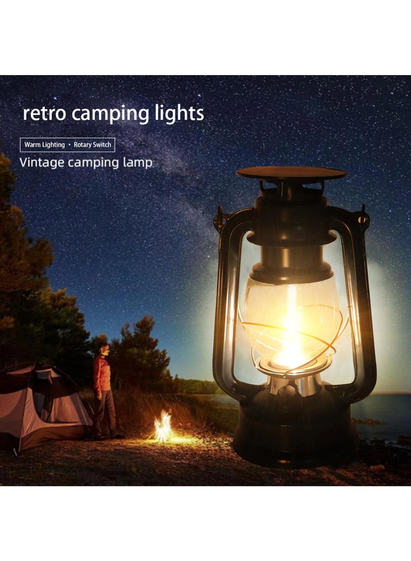 Outdoor camping lighting ambiance decorated with USB solar rechargeable retro lights Orange Warm White - Image 3