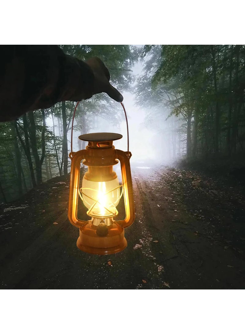 Outdoor camping lighting ambiance decorated with USB solar rechargeable retro lights Orange Warm White - Image 2