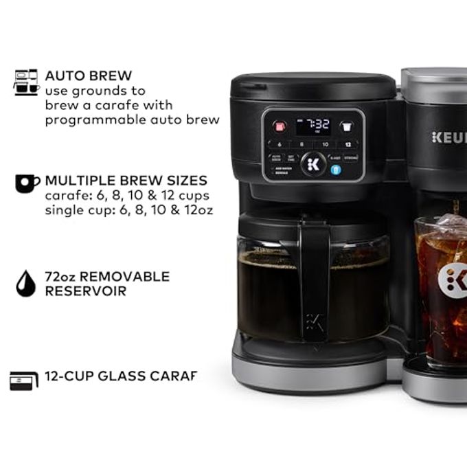 Keurig K-Duo Hot & Iced Single Serve & Carafe Coffee Maker, MultiStream Technology, 72oz Reservoir (Gen 2) - Image 3