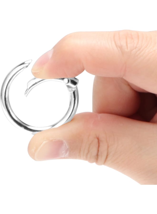 10Pcs Spring O Rings Clip Keychain, 1 Inch Round Snap Clip Gold Key Rings for Keychain, Bag, Handbag, DIY Crafts - Image 3