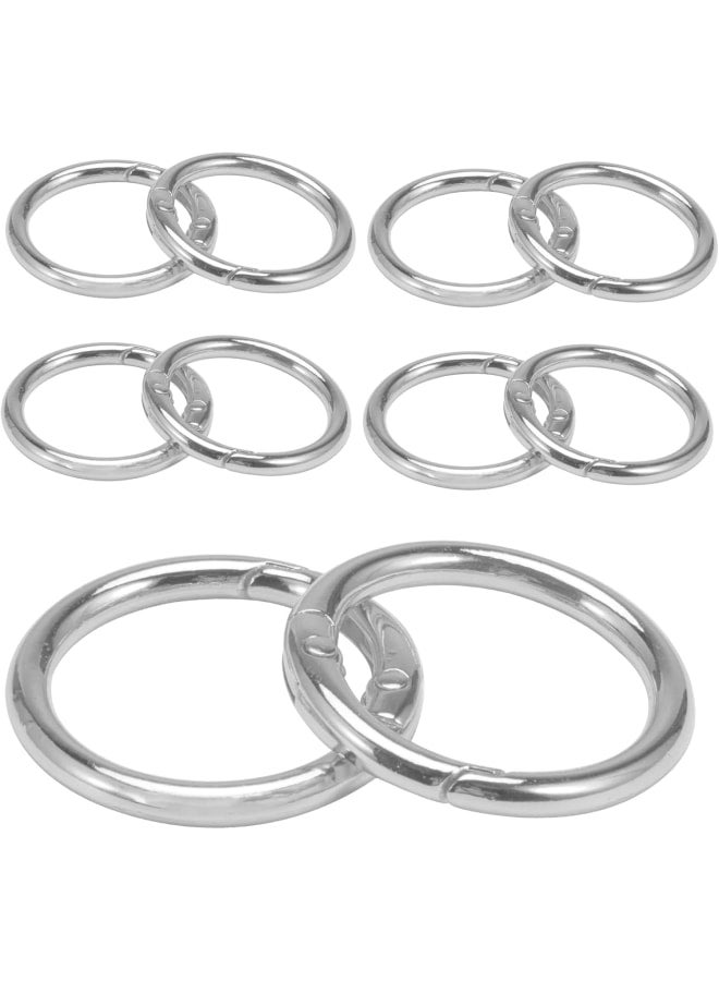 10Pcs Spring O Rings Clip Keychain, 1 Inch Round Snap Clip Gold Key Rings for Keychain, Bag, Handbag, DIY Crafts - Image 1