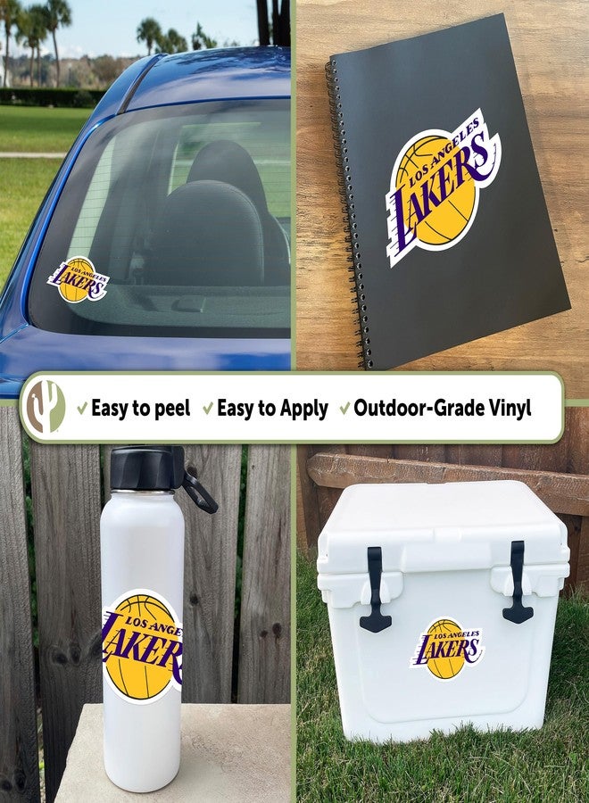 Desert Cactus Los Angeles Lakers LA NBA Officially Licensed Sticker Vinyl Decal Laptop Water Bottle Car Scrapbook (Individual 3) - Image 2