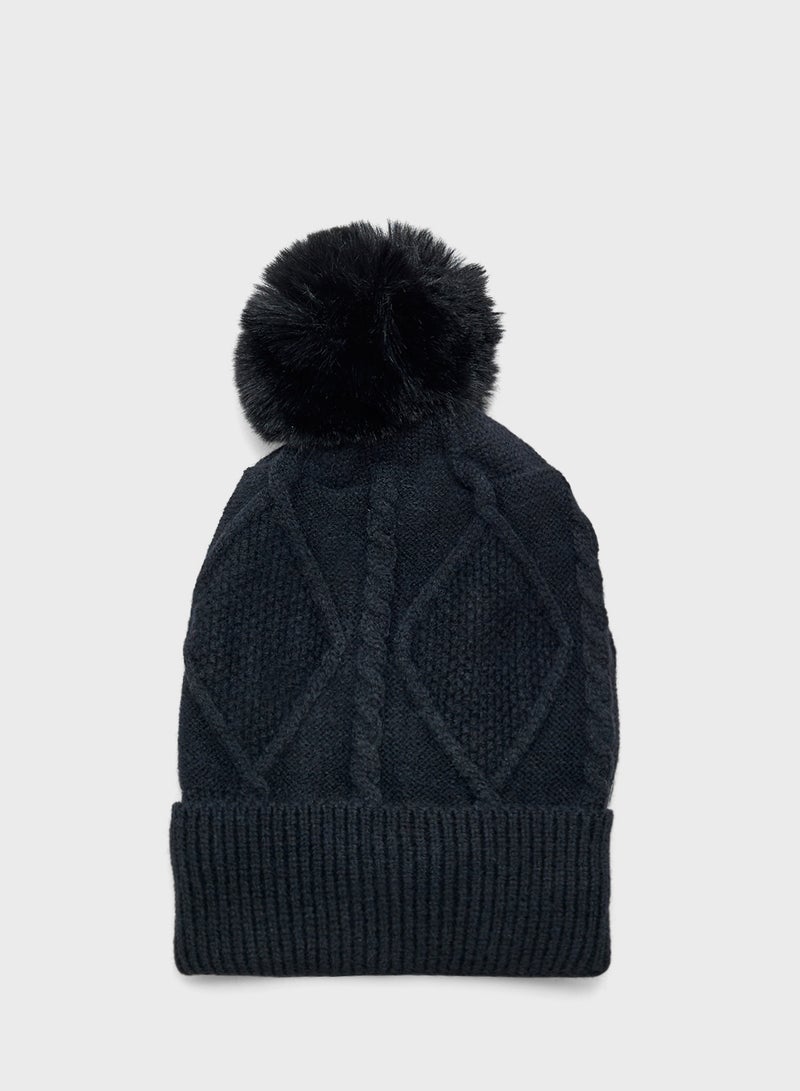 ELLA 3 Pack Set With Winter Pompom Beanie ,Scarve & Glove Set - Image 3