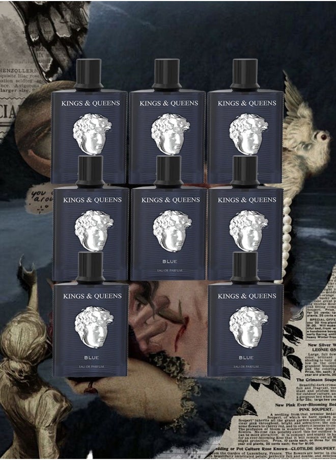 AMARAN 8 Pieces Kings And Queens Blue Perfume For Unisex 100ml EDP  - Image 1