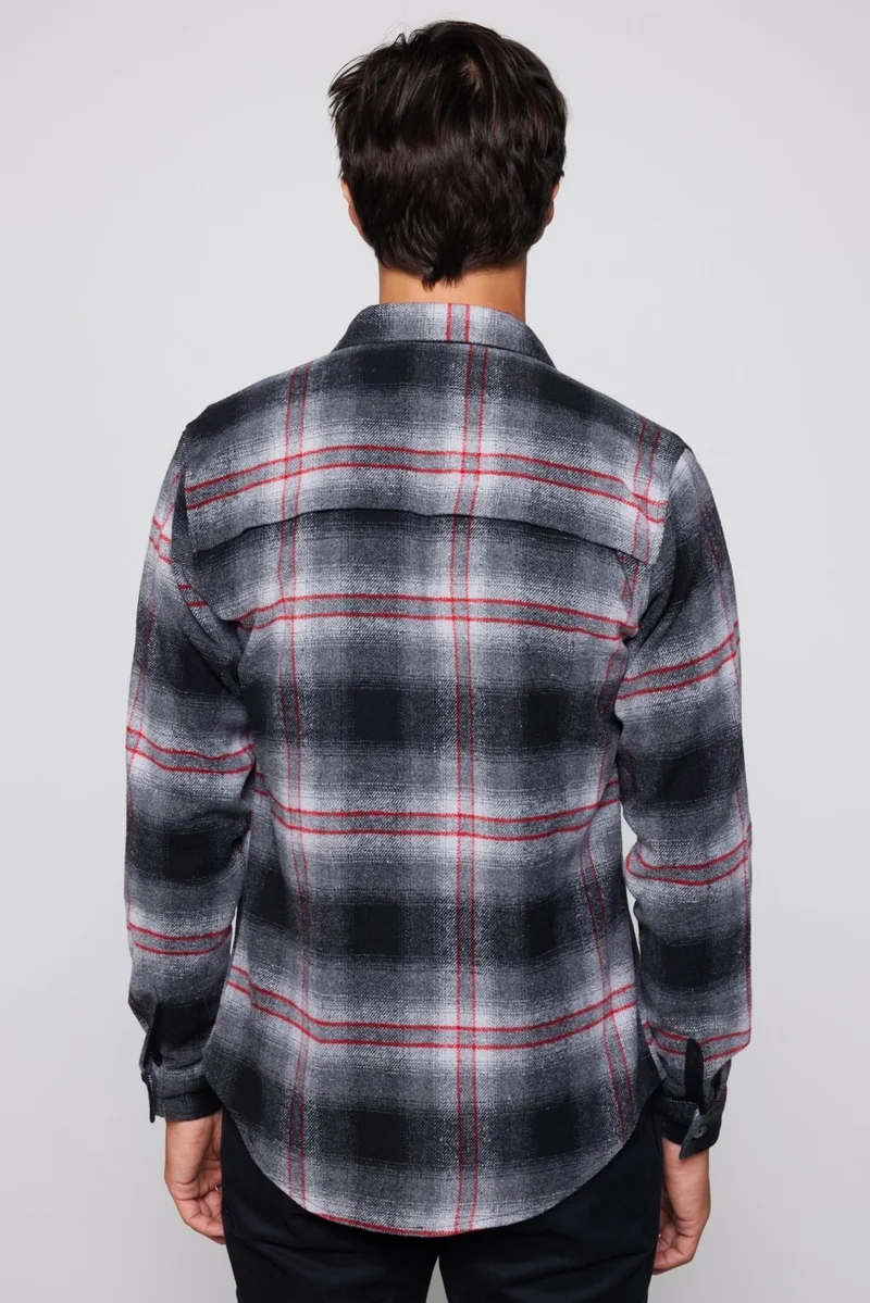 تودورس Slim Fit Slim Cut Checkered Double Pocket Men's Shirt