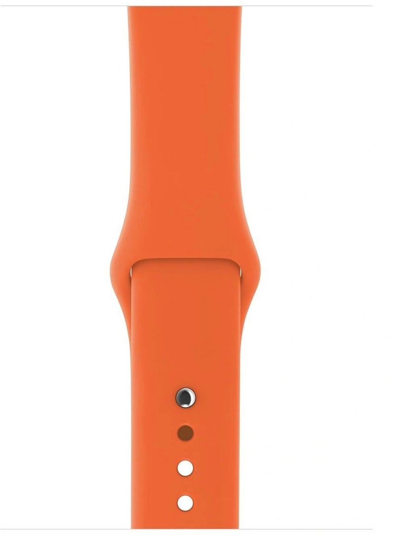 Generic - Strap Band Silicone for Apple Watches - 42mm/44mm - Obsidian ORANGE - Image 1