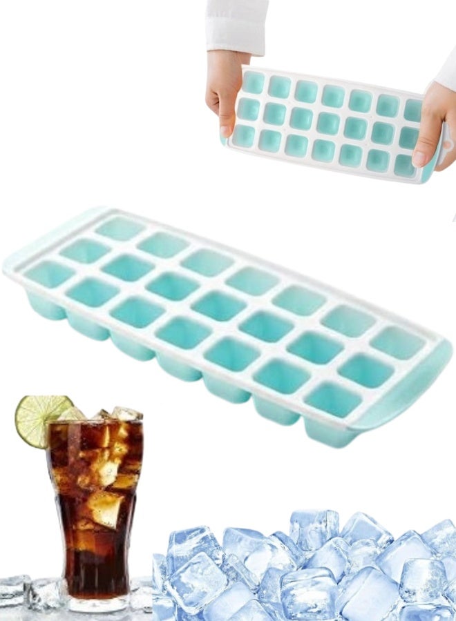 قالب ثلج قابل للتكديس مكون من 21 مكعبًا - صينية ثلج خالية من مادة BPA بقاعدة مرنة غير لاصقة، ملحق سهل التنظيف للفريزر للمشروبات وتحضير الوجبات - Image 1