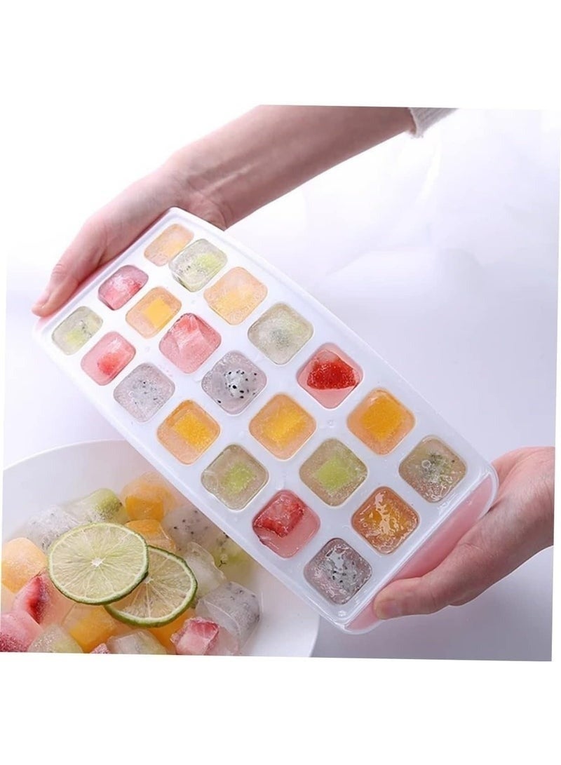 قالب ثلج قابل للتكديس مكون من 21 مكعبًا - صينية ثلج خالية من مادة BPA بقاعدة مرنة غير لاصقة، ملحق سهل التنظيف للفريزر للمشروبات وتحضير الوجبات - Image 5