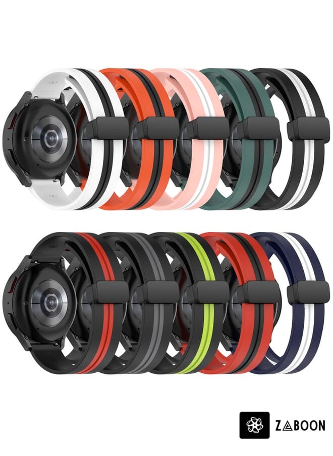Zaboon - Watch Band For Samsung Gear S3 Frontier 22mm Folding Magnetic Clasp Silicone - Image 1