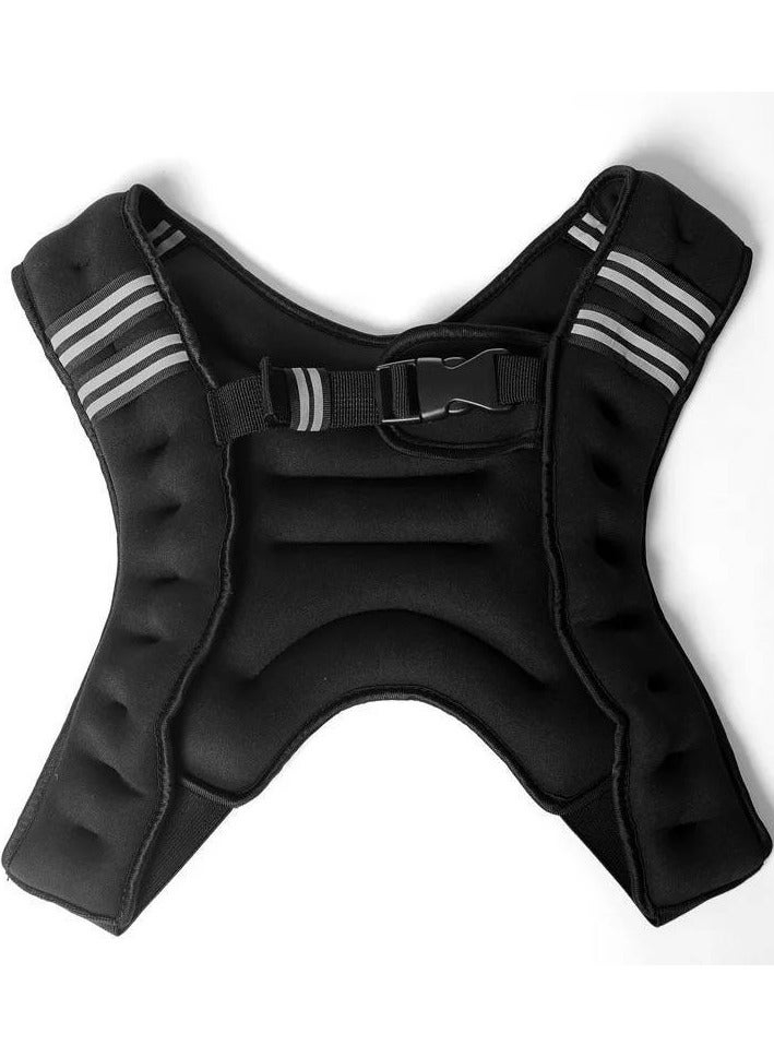 Bukela Weighted Vest, 6lb/12lb Weight Vest with Reflective Stripe for Workout, Strength Training, Running, Fitness, Muscle Building, Weight Loss, Weightlifting - Image 1