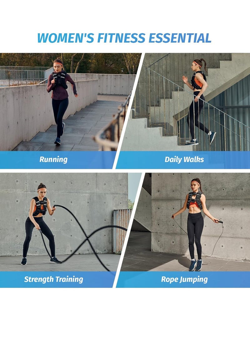 Bukela Weighted Vest, 6lb/12lb Weight Vest with Reflective Stripe for Workout, Strength Training, Running, Fitness, Muscle Building, Weight Loss, Weightlifting - Image 2