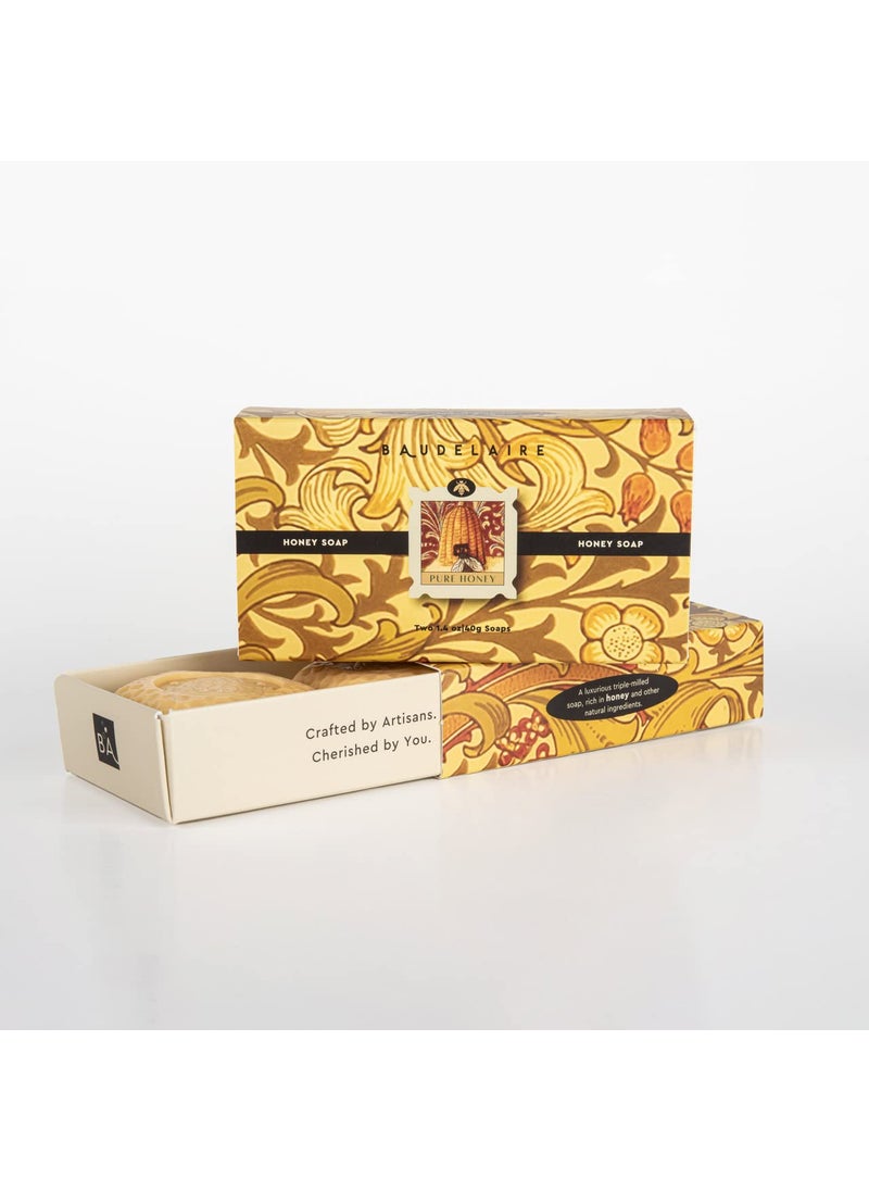 Baudelaire - Baudelaire Honey and Calendula Bar Soap 14 Ounce Set of 2 - Image 1
