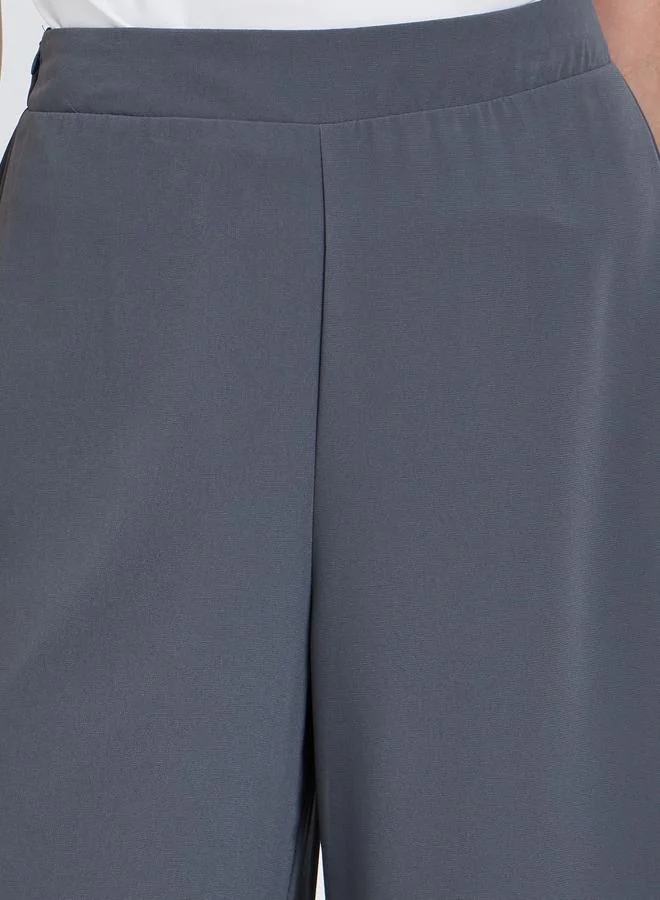 Styli Styli Elegant Charcoal Wide Leg Trousers