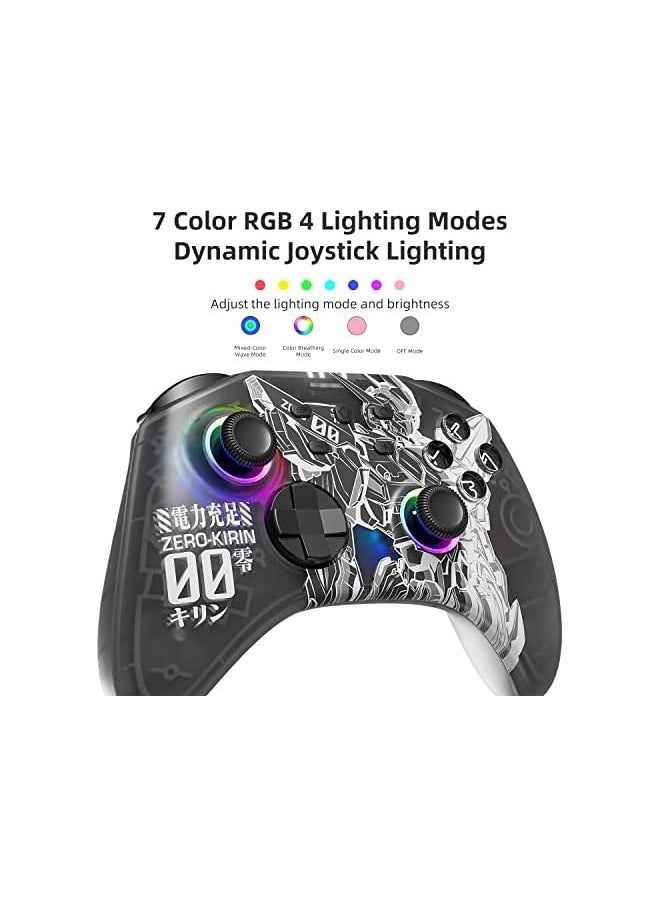 PROMASS Wireless Pro Controllers with Hall Effect Joysticks (No Drift),for Switch PC iOS Android Steam Deck, Bluetooth Controller with Programmable, Wake-Up, Headphone Jack, RGB LED Light  - Image 2