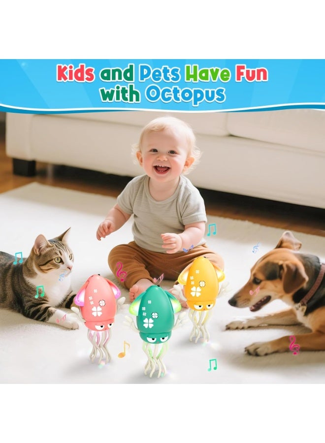 TIGER “Dancing Squid Baby Toy with Lights and Music, Electric Crawling Octopus for Tummy Time, Interactive Rechargeable Movement Toy for Kids Ages 3–6, Fun and Engaging Birthday Gift for Boys and Girls, Colorful Green Design for Playtime.” - Image 5
