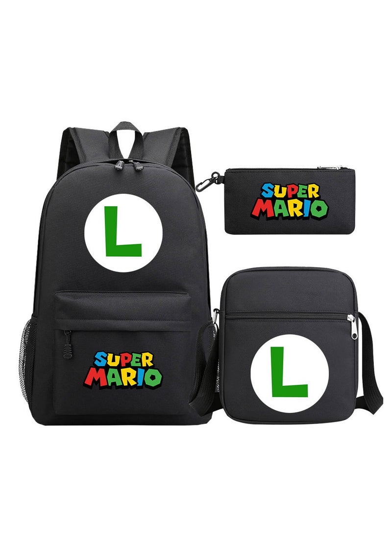 Super Mario Printed Youth Large Capacity Men's and Women's Shoulders