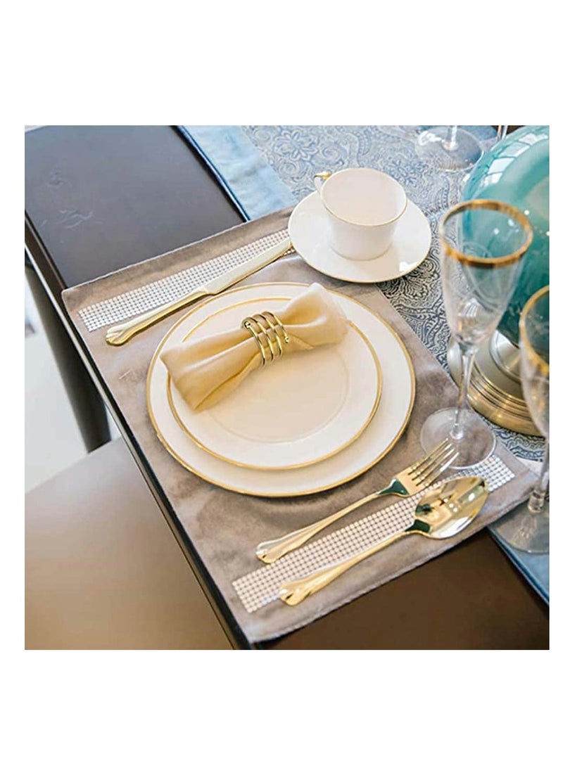 KASTWAVE 8-Piece Set Napkin Ring Table Setting Suitable for Casual or Formal Occasions (gold) - Image 3