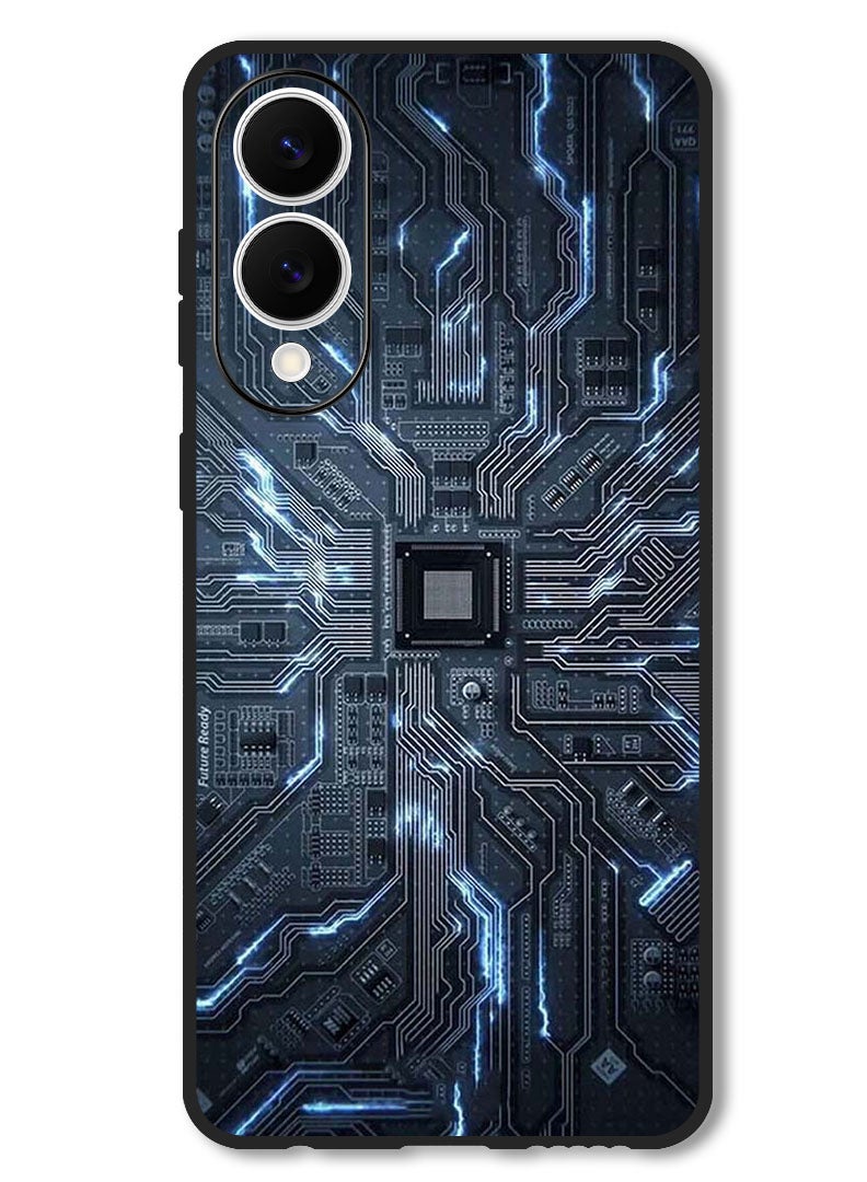 Theodor Case Compatible with Samsung Galaxy S25 Edge 6.7 Inch Protection Shockproof Bumper Cover Hardware Circuit - Image 1