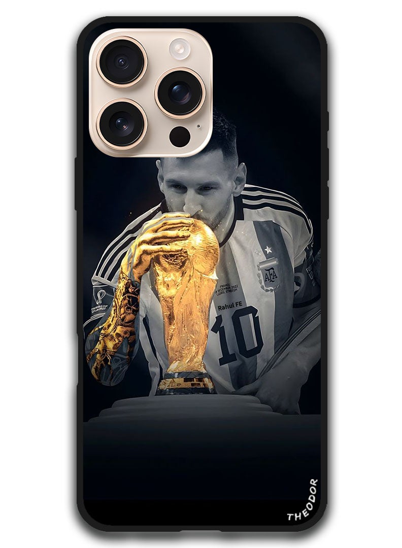 Theodor Protective Case Anti Scratch Shock Proof Bumper Cover For iPhone 16 Pro (6.3)-inch Messi (2) - Image 1