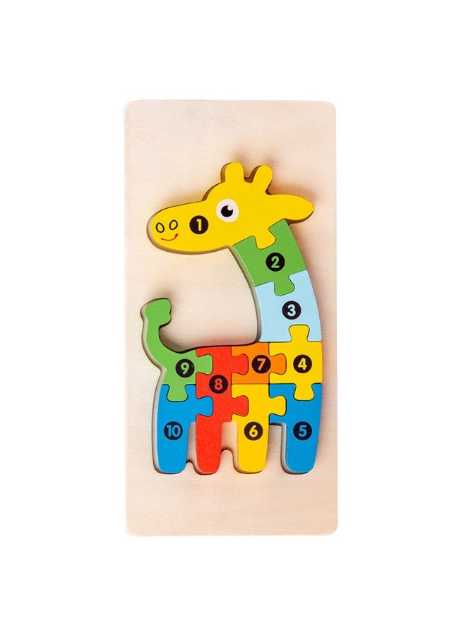 Capstro Wooden Number Puzzle Set for Kids – 4 Pack Animal Counting Puzzles (1–10) | Montessori Early Math Learning & Fine Motor Skill Toy for Preschool – Four Animal Designs - Image 2