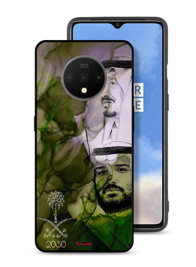 Tolwak OnePlus 7T Protective Case Cover King Salman And Crown Prince Muhammad Art Poster - Image 1