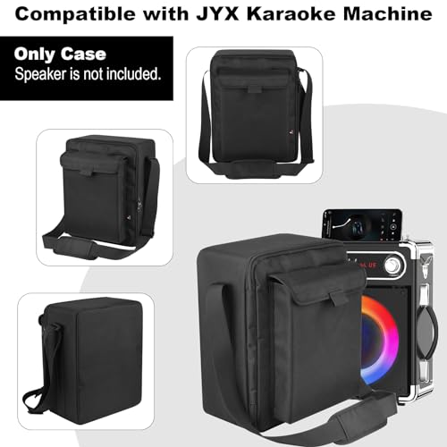 TXEsign Travel Carrying Protective Bag for JYX Karaoke Machine with Two Wireless Microphones Karaoke Machine Carrier Holder Dust Case w Shoulder Strap Accessory Pocket for PA System - Image 3