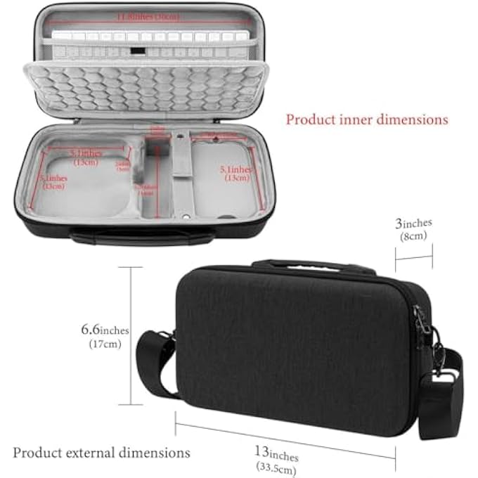 rayihni HARD TRAVEL CASE FOR APPLE 2024 MAC MINI M4 / MINI M4 PRO, TRAVEL ELECTRONICS ORGANIZER, FIT FOR MAGIC KEYBOARD, MOUSE, TRACKPAD AND ACCESSORIES, CASE FOR APPLE 2024 MAC MINI M4 (DARK GRAY) - Image 2