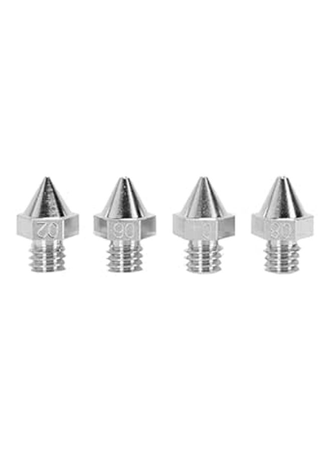 Four Piece 3D Printer Extruder Nozzle Kit 0.2mm 0.4mm 0.6mm 0.8mm for Raise N Pro2 Pro3 E2 Series - Image 1