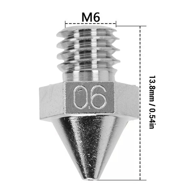 Four Piece 3D Printer Extruder Nozzle Kit 0.2mm 0.4mm 0.6mm 0.8mm for Raise N Pro2 Pro3 E2 Series - Image 3