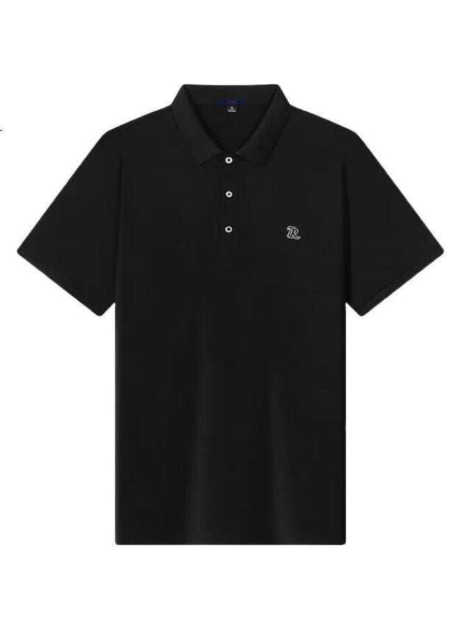 Romon Ice Silk Short-Sleeve T-Shirt For Men, Summer Business Formal Wear, Casual Collared Men'S Clothing - Image 3