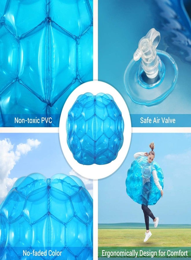 Theefun Bumper Balls 2 Pack 36-inch PVC Inflatable Sumo Ball Durable Body Bubble Soccer Giant Human Hamster Knocker Body Zorb Ball for Kids and Adults Dark Blue - Image 5