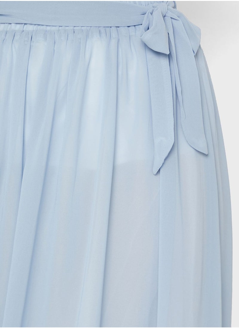 ELLA - Waist Tie A-Line Skirt - Image 1