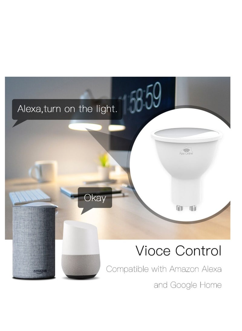 MOES - Wifi Smart Bulbs, Dimmable Light Bulb With App Control, Energy Saving Voice Control Led Home Light Bulb Compatible With Alexa, Echo, Google Home Assistant - Image 1