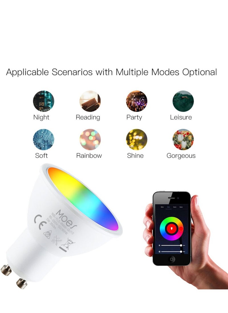 MOES - Wifi Smart Bulbs, Dimmable Light Bulb With App Control, Energy Saving Voice Control Led Home Light Bulb Compatible With Alexa, Echo, Google Home Assistant - Image 1