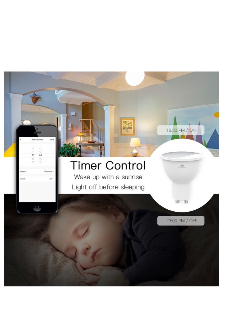 MOES - Wifi Smart Bulbs, Dimmable Light Bulb With App Control, Energy Saving Voice Control Led Home Light Bulb Compatible With Alexa, Echo, Google Home Assistant - Image 1