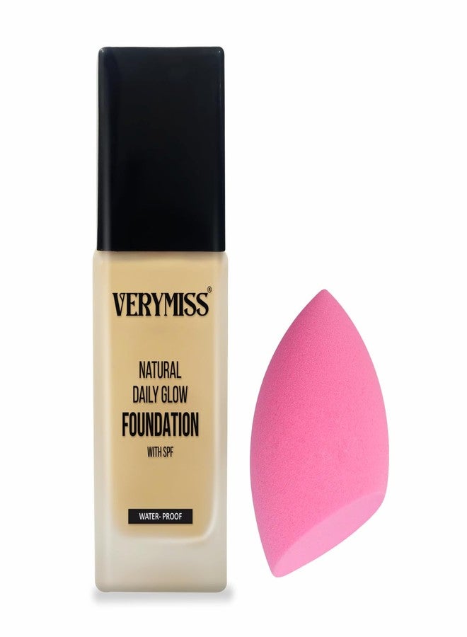 Verymiss Foundation + Beauty Blender Combo Set I Smooth & Flawless Finish Makeup Set I Soft Blending Sponge for Even Application I Waterproof I Light Weight - Image 5