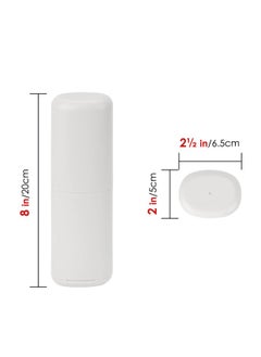 Linkidea Linkidea 2 Pack Travel Toothbrush Toothpaste Storage Case, Portable Gargle Toothbrush Containers, Travel Toothbrush Holder for Camping, School, Business, Trip, Bathroom (Light Grey)  - Image 2