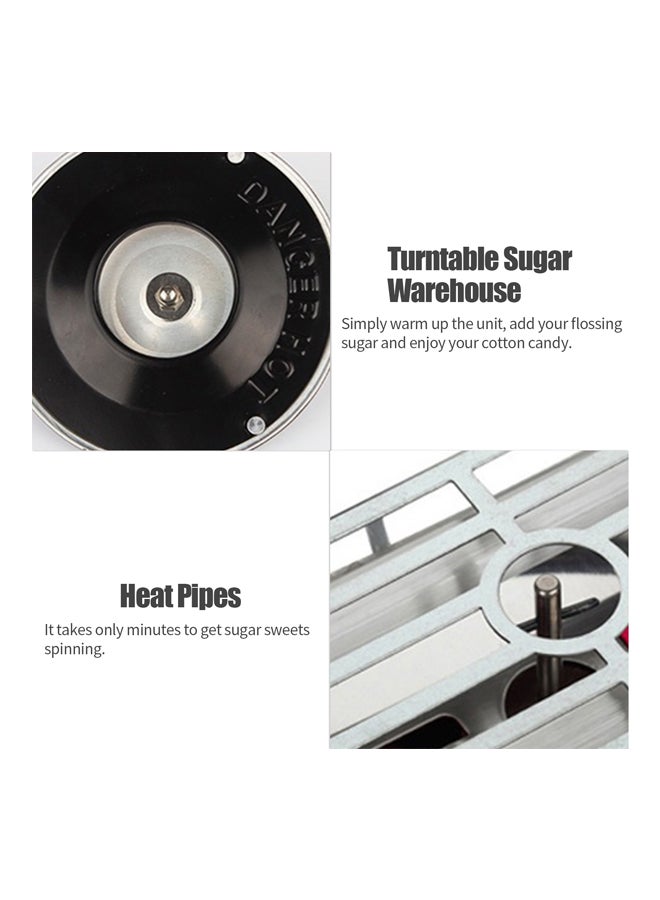 Aknur Electric Cotton Candy Machine 500W 500.0 W BM-724 Red/Clear/Black - Image 3