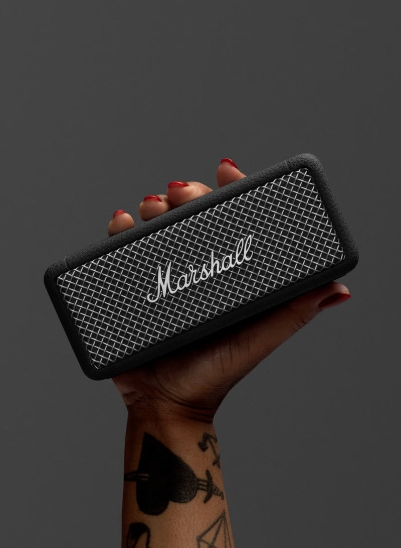 Marshall Emberton II Compact Portable Wireless Speaker/ 30h Working Time/ Quick Charge (Type-C) / Dustproof & Waterproof / 360° Sound / Full Range Drivers - Black and Steel - Image 4