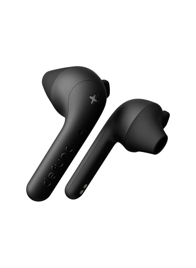 defunc - True Basic In Ear Tws Earbuds With Bluetooth 5.2 And Ipx4 Black Small Wireless - Image 1