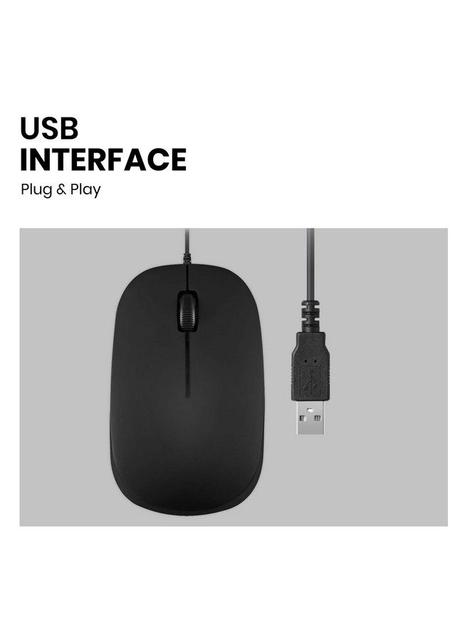 Perixx Perimice201 Wired Usb Optical 3 Button Mouse With 800 Dpi And Illuminated Wheel Black - Image 4