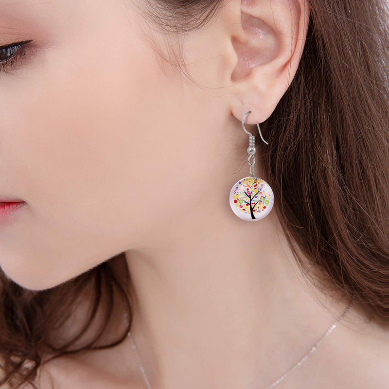 Tamhoo 12 Pairs Multicolor Dangle Earrings Set for Women and Women- Colorful Life of Tree Ball Hypoallergenic Drop Dangle Earrings- Lightweight dangling Earrings Wholesale in Bulk for -s Women - Image 4