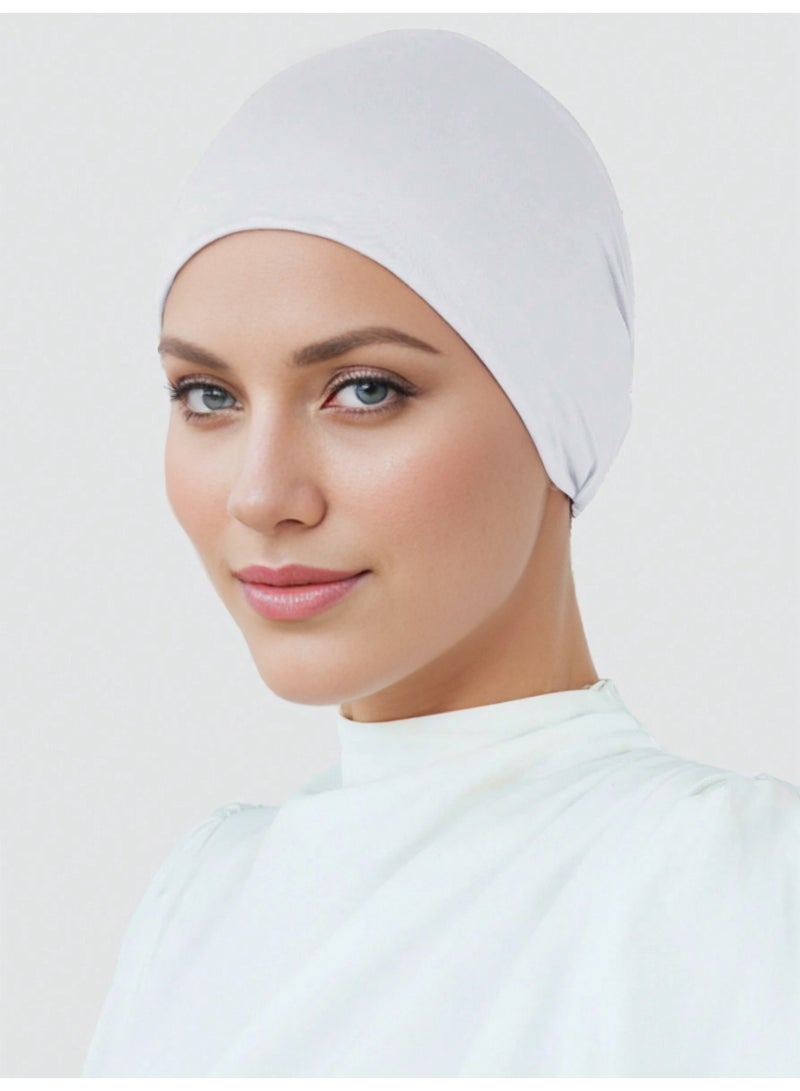 Hijab Scarf Solid Headwear Hijab Scarf for Travel Soft Cotton Crepe Crinkled Head Wrap Turban for Woman  - Image 4