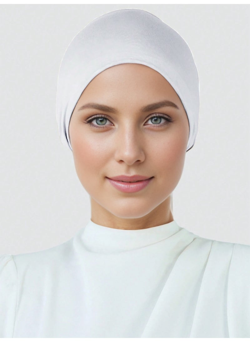 Hijab Scarf Solid Headwear Hijab Scarf for Travel Soft Cotton Crepe Crinkled Head Wrap Turban for Woman  - Image 5