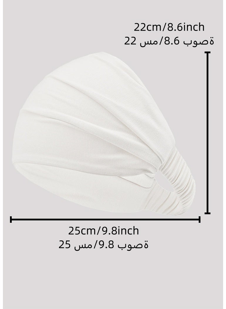 Hijab Scarf Solid Headwear Hijab Scarf for Travel Soft Cotton Crepe Crinkled Head Wrap Turban for Woman - Image 4