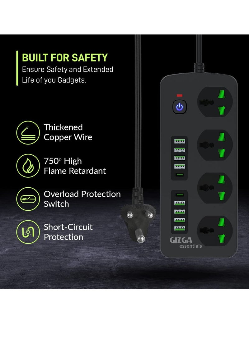 ELTRAZONE 8-Port USB Power Extension Board with 2 PD 20W Ports, Cable Protector & Wire Organizer Clips  - Image 3