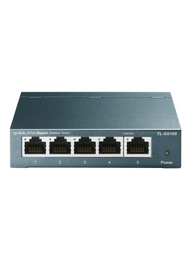 TP-LINK 5 Port Gigabit Unmanaged Ethernet Network Switch, Ethernet Splitter | Plug & Play | Fanless Metal Design | Shielded Ports | Traffic Optimization | Limited Lifetime Protection - TL-SG105 | Blue - Image 1