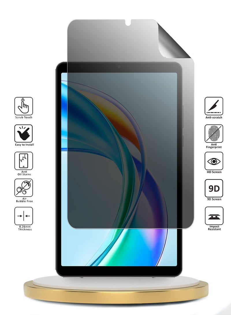 دبليو تيك شاشة حماية هيدروجيل نقي مضاد للتجسس / الخصوصية رفيعة ومرنة لجهاز Honor Pad X7 2025 (8.7 بوصة) من Wtech (TSHFMP) - شفافة - Image 2