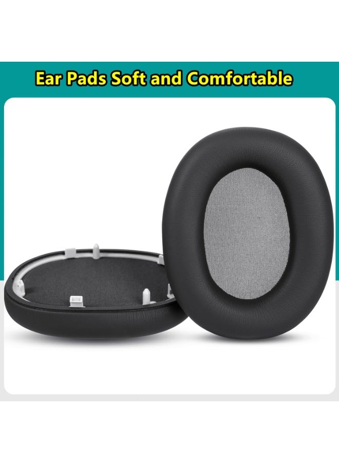 QIRG Earpads Cushions Replacement Compatible with Sony WH-1000XM6  Wireless Noise Canceling Headphones Protein Leather Ear Pads with High-Density Noise Isolation Foam- Black - Image 5